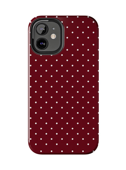 Burgundy Dots