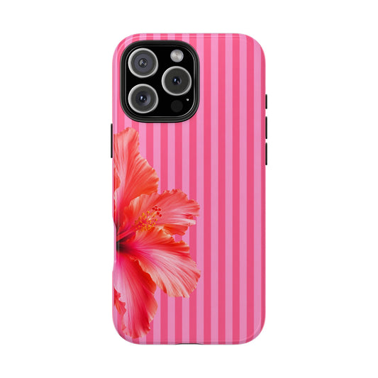 Coral Hibiscus Stripe