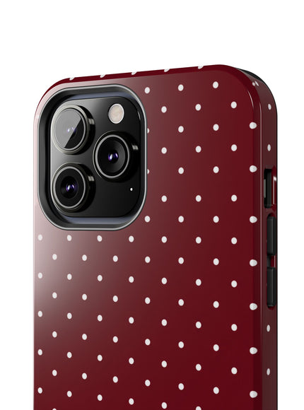 Burgundy Dots