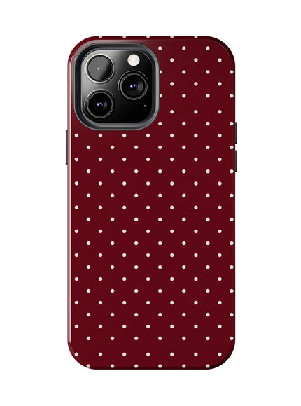 Burgundy Dots