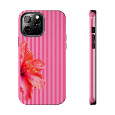 Coral Hibiscus Stripe