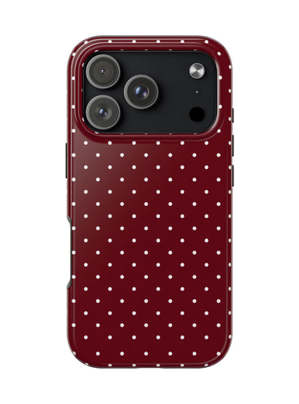 Burgundy Dots