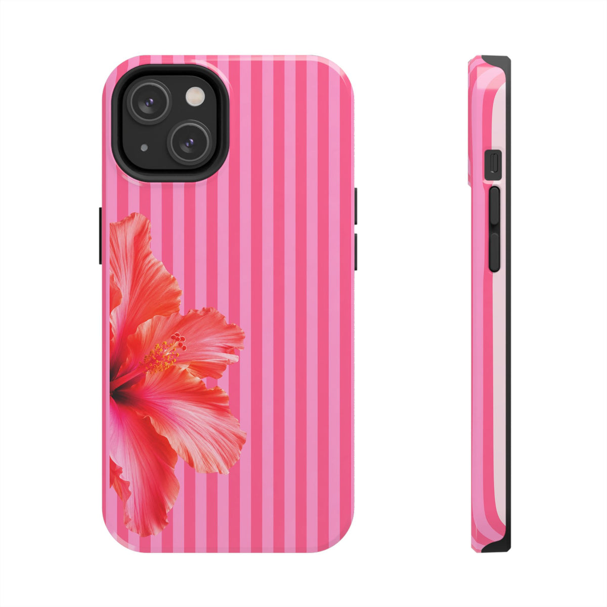 Coral Hibiscus Stripe
