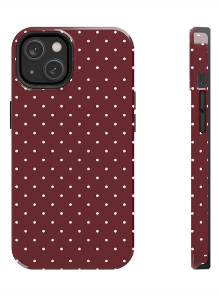 Burgundy Dots