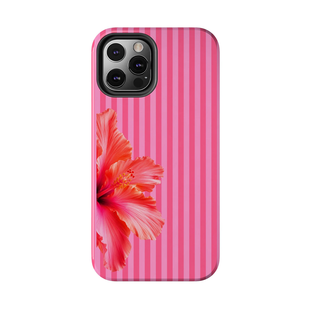 Coral Hibiscus Stripe
