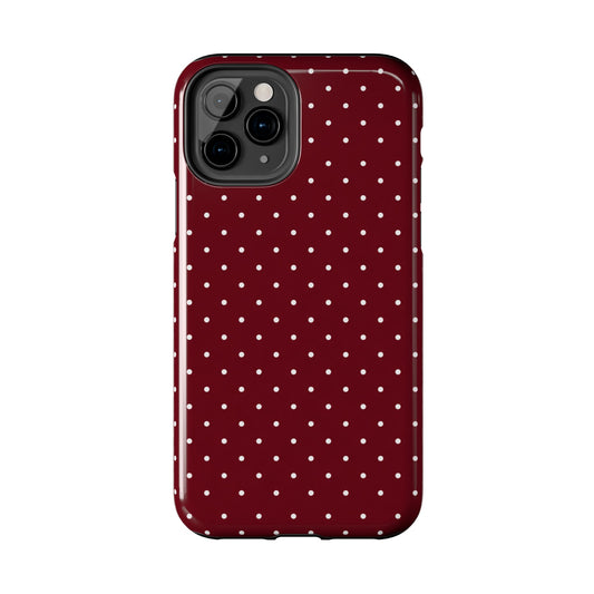 Burgundy Dots