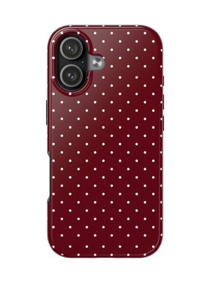 Burgundy Dots