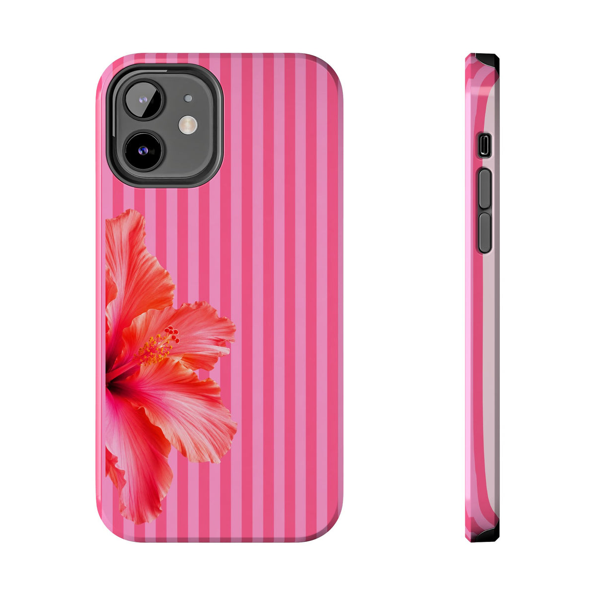 Coral Hibiscus Stripe