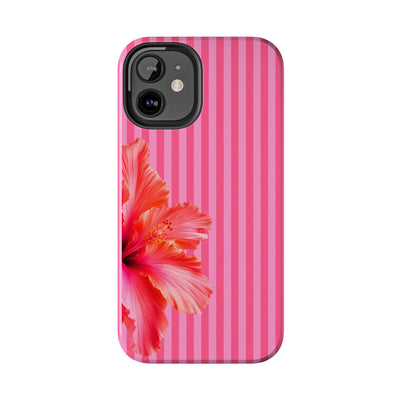 Coral Hibiscus Stripe