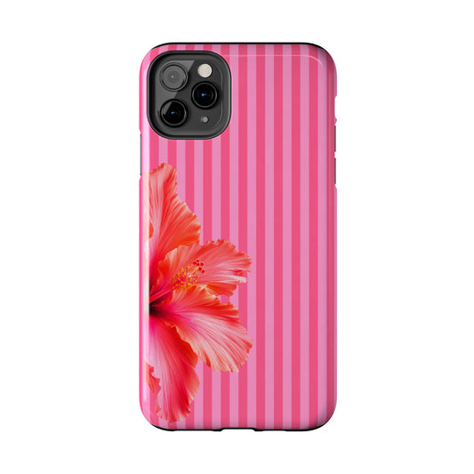 Coral Hibiscus Stripe