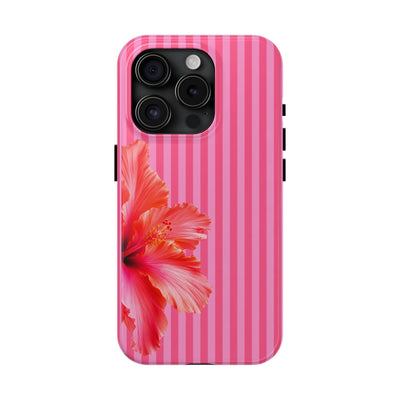 Coral Hibiscus Stripe