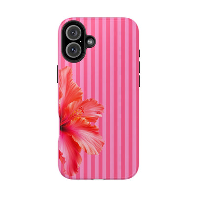 Coral Hibiscus Stripe