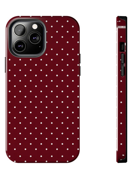 Burgundy Dots