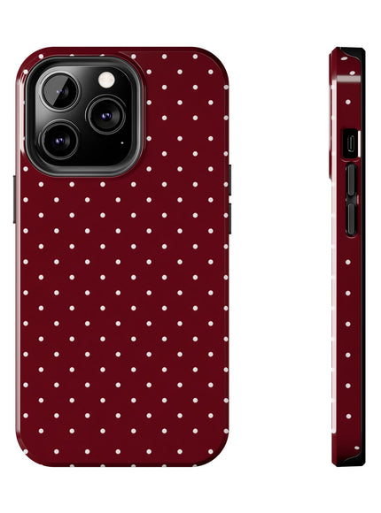 Burgundy Dots