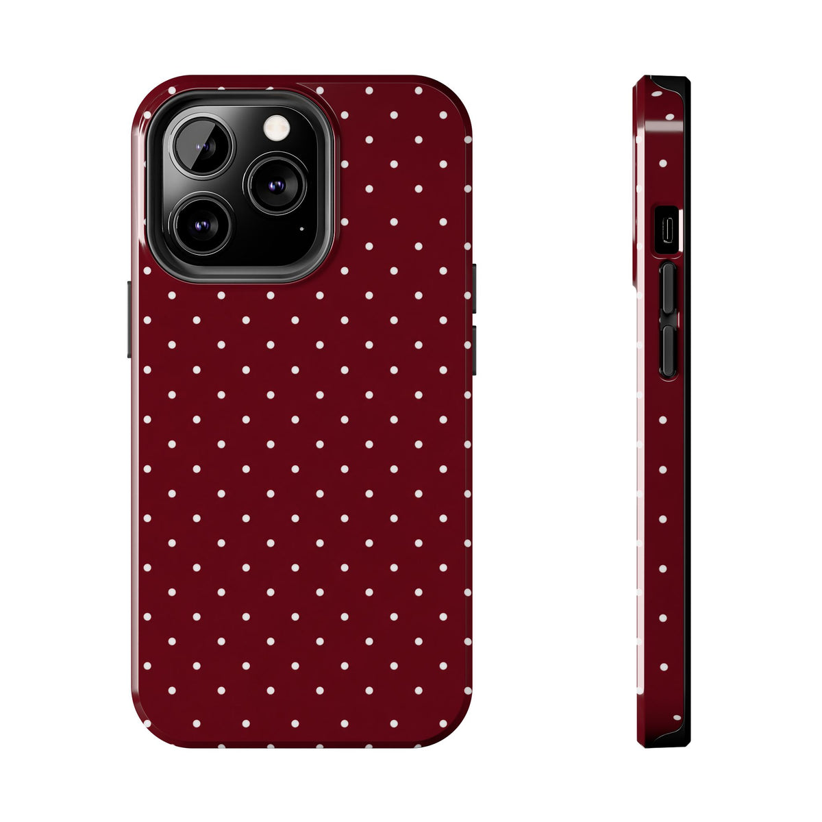 Burgundy Dots