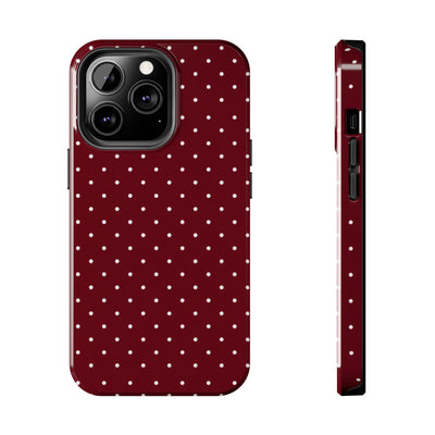 Burgundy Dots