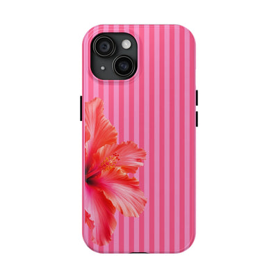 Coral Hibiscus Stripe