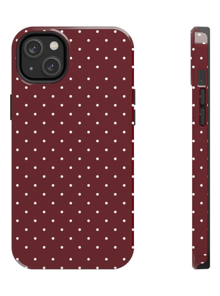 Burgundy Dots