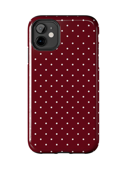 Burgundy Dots