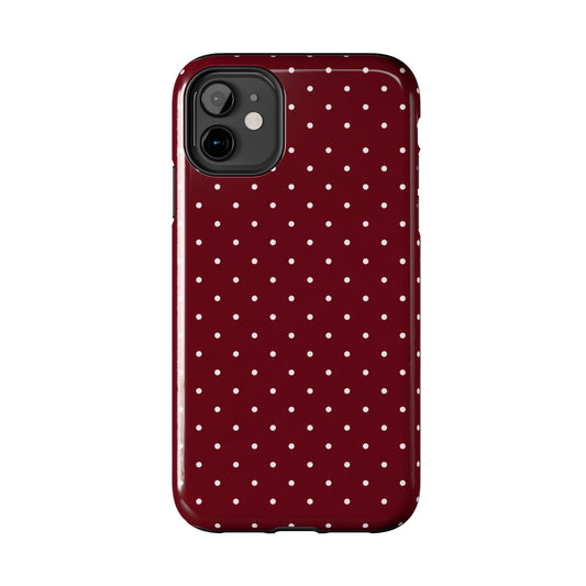 Burgundy Dots