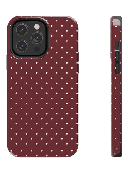 Burgundy Dots