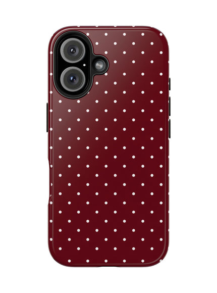 Burgundy Dots