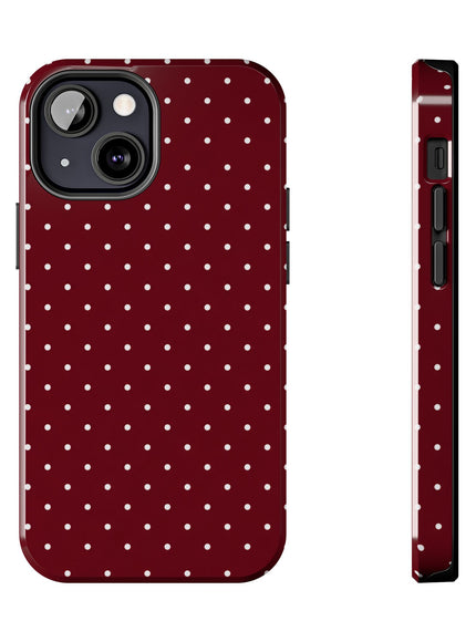 Burgundy Dots