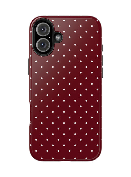 Burgundy Dots
