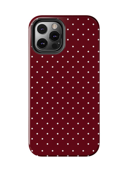 Burgundy Dots