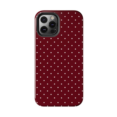 Burgundy Dots