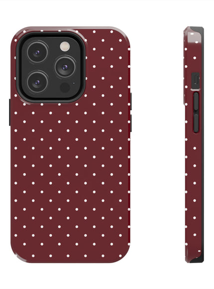 Burgundy Dots