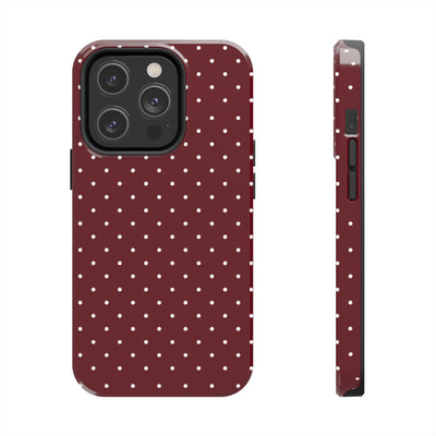 Burgundy Dots