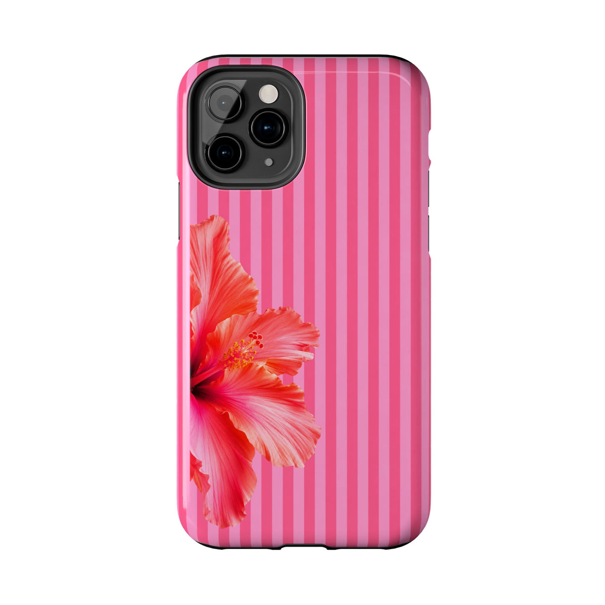Coral Hibiscus Stripe