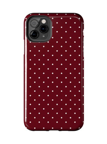 Burgundy Dots