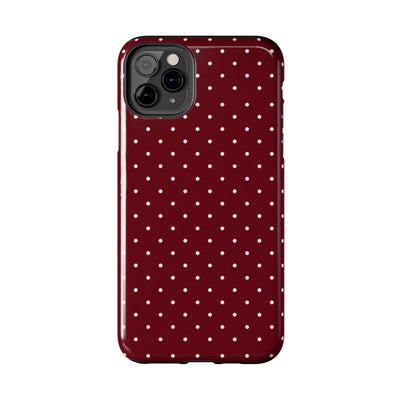 Burgundy Dots
