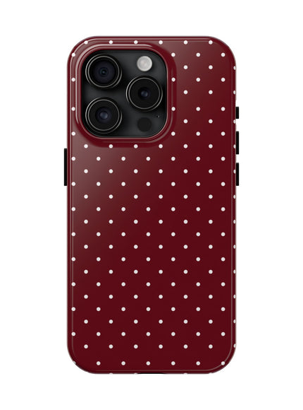 Burgundy Dots