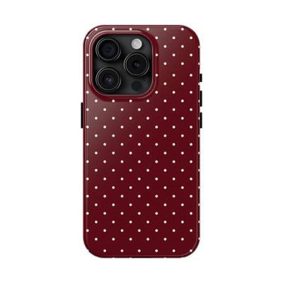 Burgundy Dots