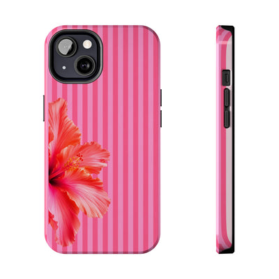 Coral Hibiscus Stripe