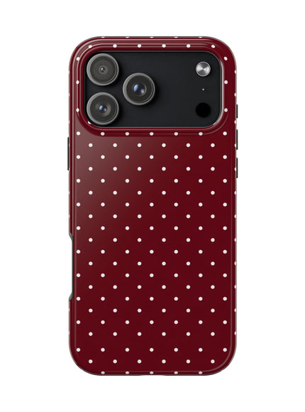 Burgundy Dots