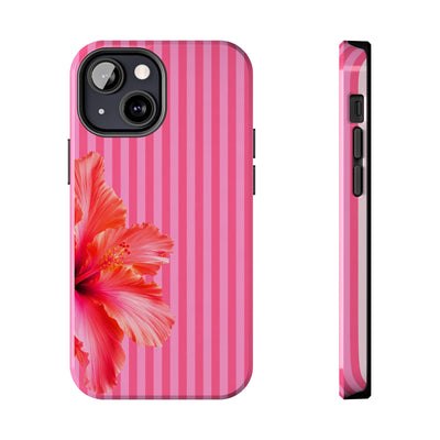 Coral Hibiscus Stripe