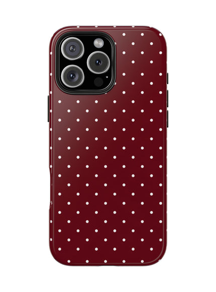 Burgundy Dots
