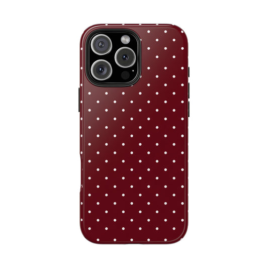 Burgundy Dots