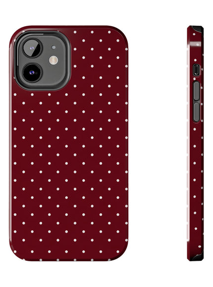 Burgundy Dots