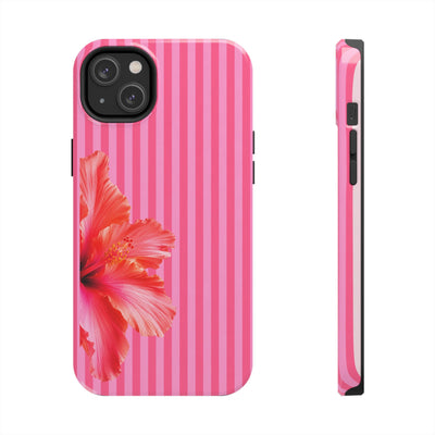 Coral Hibiscus Stripe