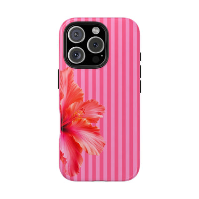 Coral Hibiscus Stripe