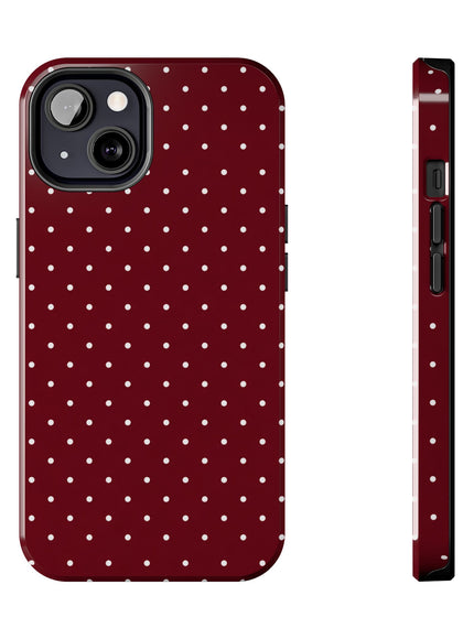 Burgundy Dots