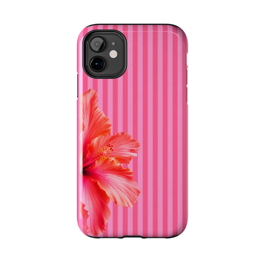 Coral Hibiscus Stripe
