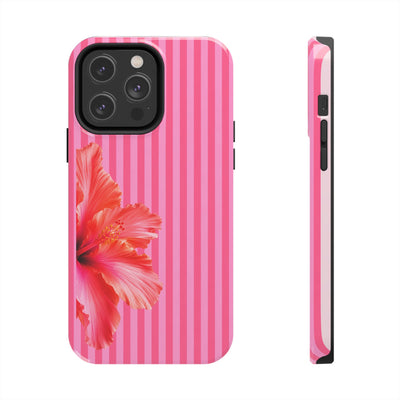 Coral Hibiscus Stripe