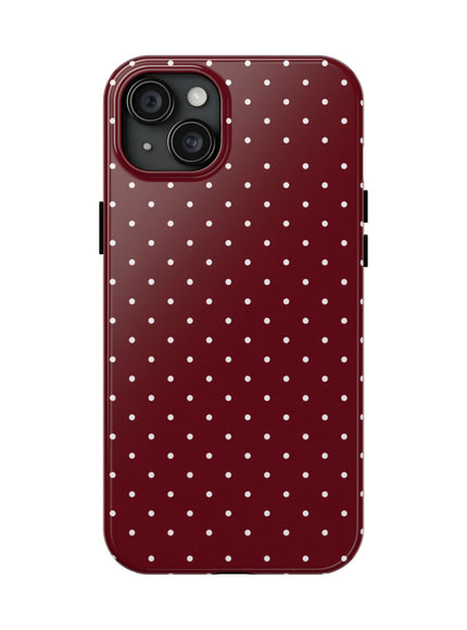Burgundy Dots