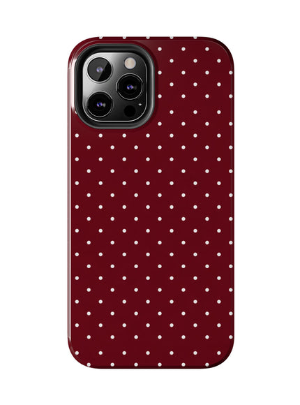 Burgundy Dots